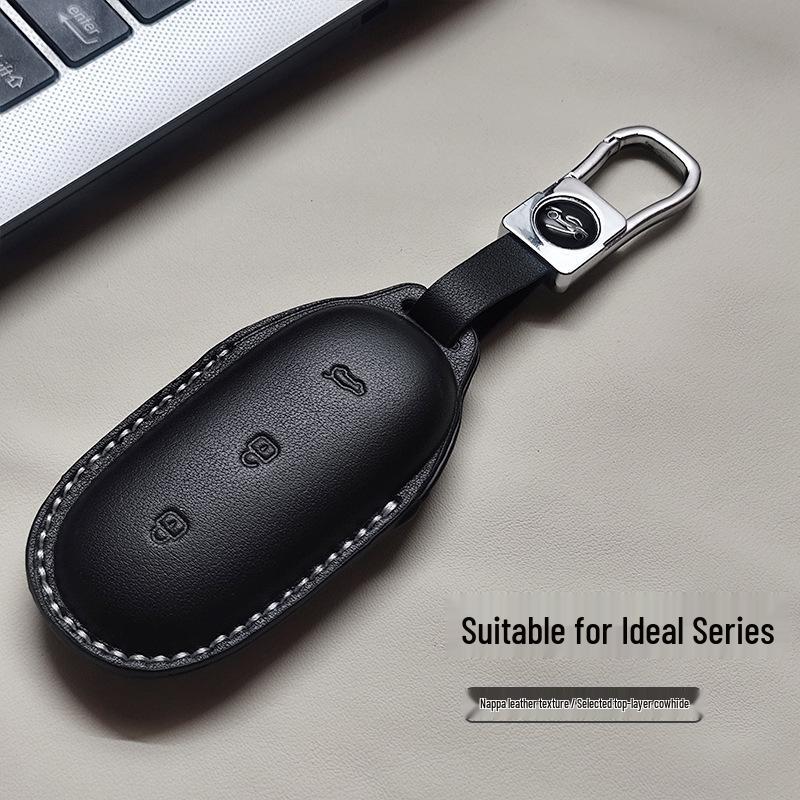 Genuine Leather Key Case for Ideal I6 L9MAX/L8/L7/L6/ONE/Mega - High-End with Buckle Shell