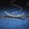 Full D Color Moissanite Pendant Necklace Original 925 Sterling Sliver Chain Plated 18k White Gold Necklaces for Women