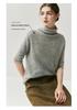 Women's Autumn/Winter Semi-High Neck Cashmere Silk Sweater