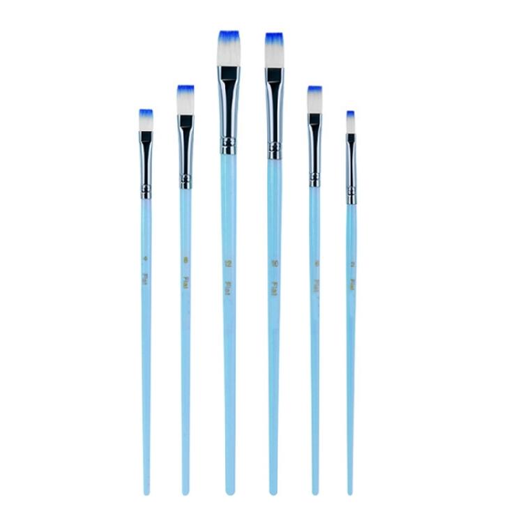 6 Pcs Watercolor Paint Brushes Set Nylon Hair Painting Brush Art Tool Drawing and Art Supplies For Creative Projects