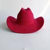 Vegan Suede Wide Brim Rancher Hat Metal Buckle Boot Accessories  for Men and Women Cowboy Hat Cattleman Style Unisex Fedora