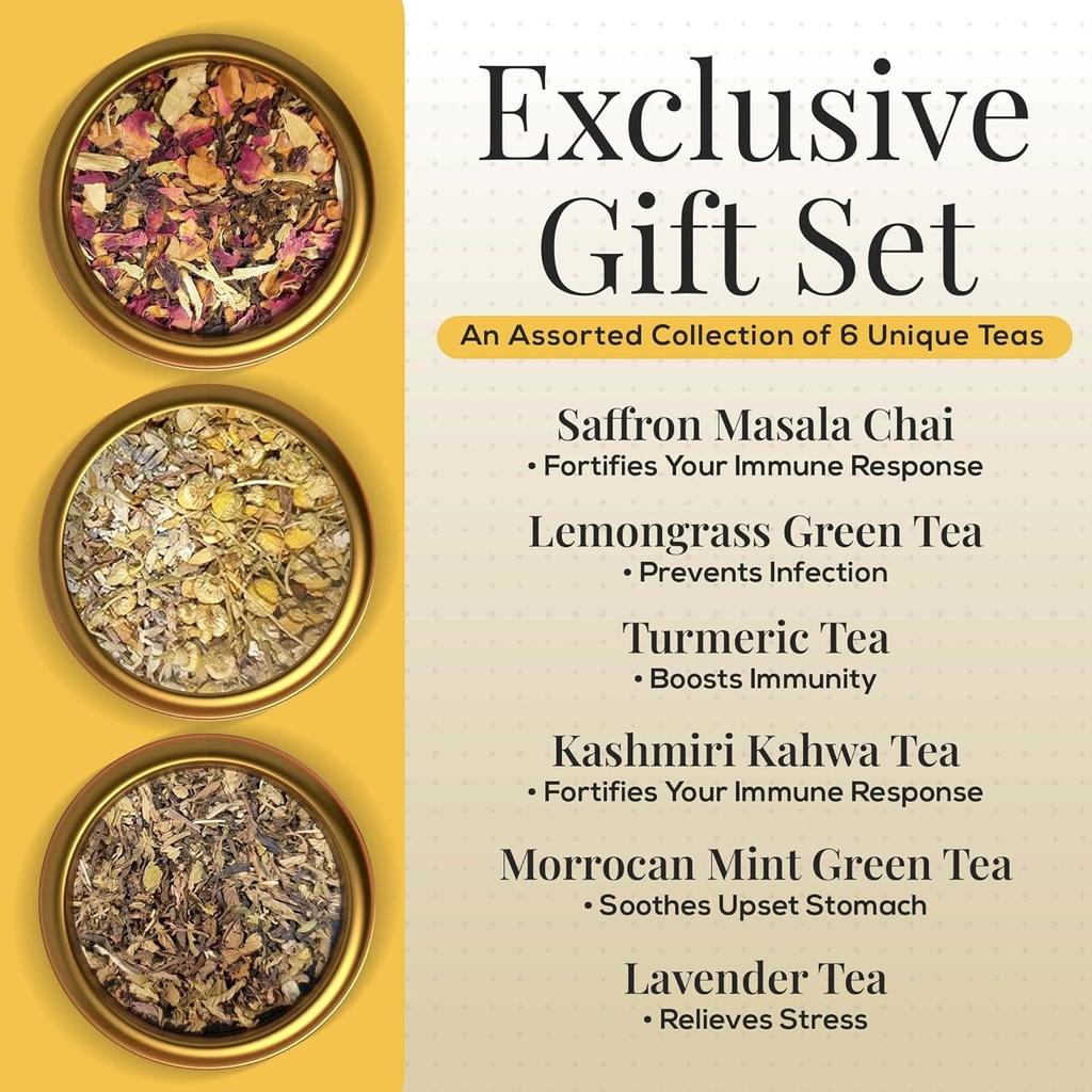Cadeauset thee, 6 Diverse Theesoorten Cadeaubox, Tea Heaven
