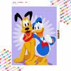 Disney Diamond Art Painting Kit – Donald Duck & Pluto Duo Shiny Craft, Home Wall Decor, Handmade Gift