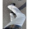 Men's White Straight-Leg Micro-Flare Jeans - Slimming, Leg-Lengthening, High Street Style for Spring/Summer.