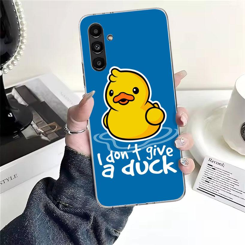 Funny Cute Yellow Duck You Phone Case For Samsung Galaxy A13 A14 A15 A16 A17 A53 A54 A55 A56 A57 A33 A34 A35 A36 A37 A23 A24 A25