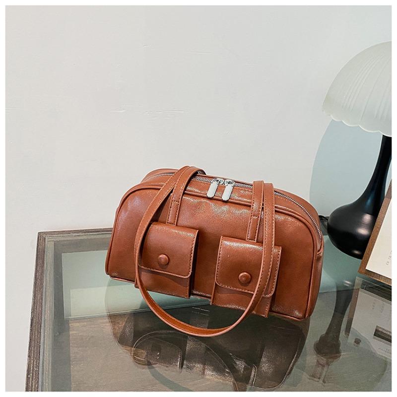 Fashion Multi-pocket Bag Women's Autumn and Winter New Retro Armpit Bag Commuter Shoulder Bag