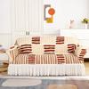 Geometric Pattern Patterned Sofa Bed Ruffled Skirt Cover Folding Flexible Sofa Bed Covers Contemporary Flexible Couch Protectors For Banquet Hotel