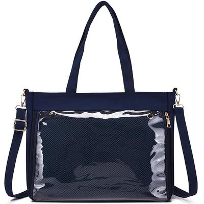 [YUYAKESHI] Ita Bag with Clear Window, Tote Bag for Display, Badge Storage, Includes Ita Mat, Large Capacity, Perfect for Events, Oshikatsu, Shoulder