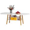 Modern Coffee Table with Double Storage Shelves – Living Room Center Table, Eco-Friendly Finish & Easy Assembly Required