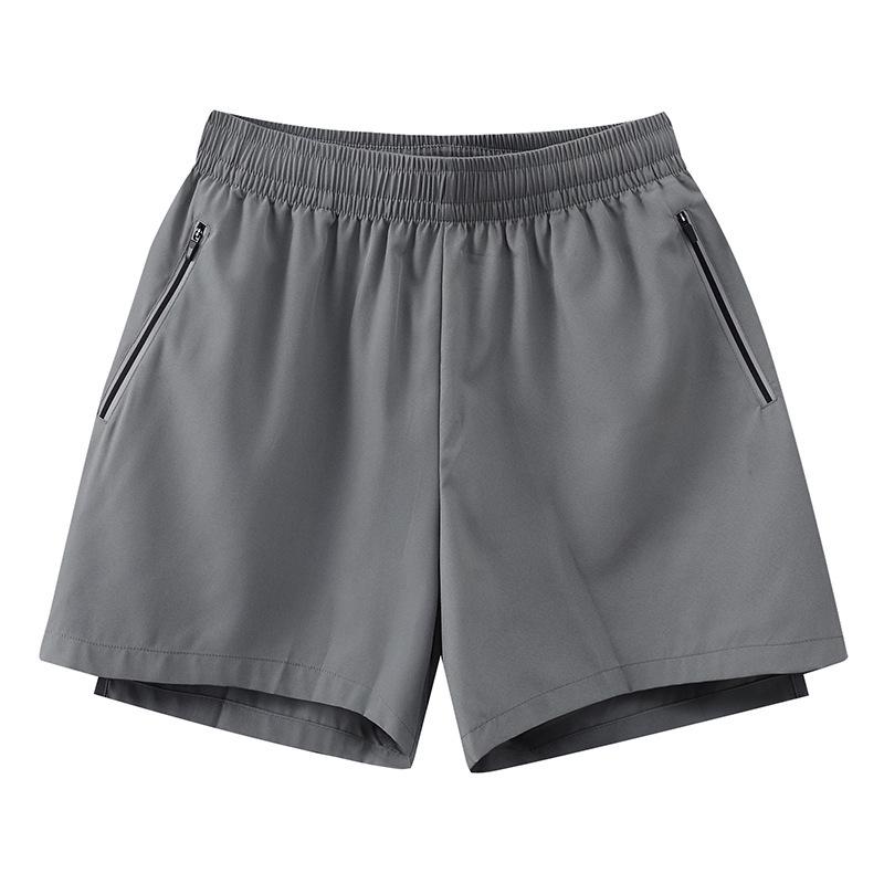 2024 Men's American Style Quick-Dry Reflective Running Shorts, Three-Quarter Length Fitness Pants