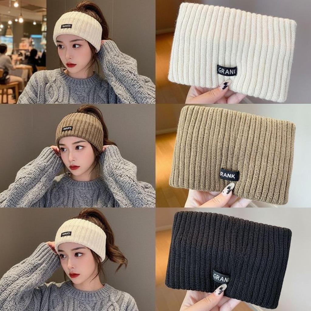 Sport Stirnband, Breite Kante, Gesichtswasch-Stirnband, Externes Tragen, Einfarbig, Überziehen, Gestricktes Stirnband