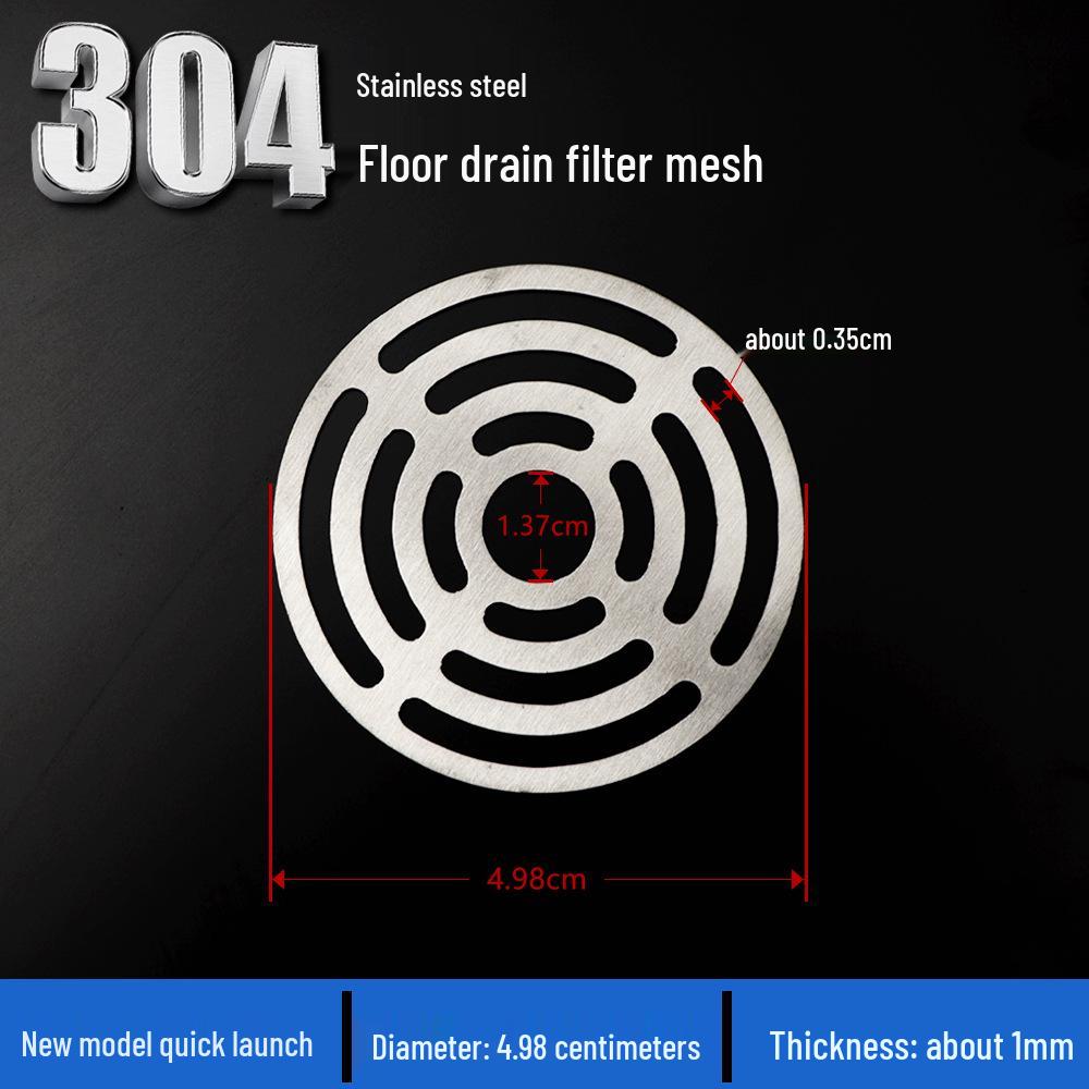 Stainless Steel Bathroom Floor Drain Hair Catcher & Anti-Clog Filter Mesh Cover