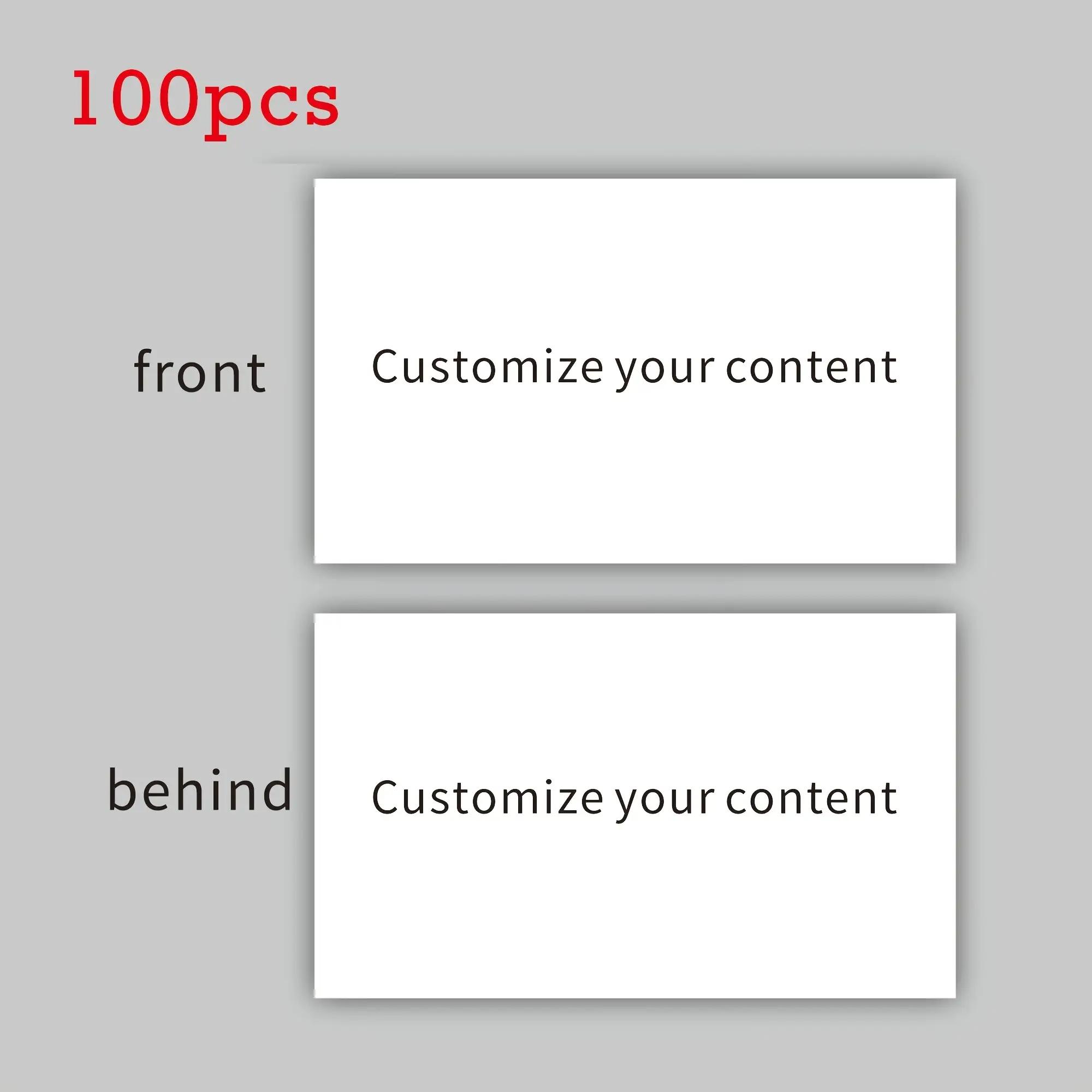 Custom Logo Business Cards (100pcs) - Add Your Logo/Design | Personalized Professional Cards