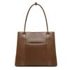 Large Capacity Fashionable Solid Color First Layer Cowhide Handbag Versatile Shoulder Underarm Bag Tote Bag