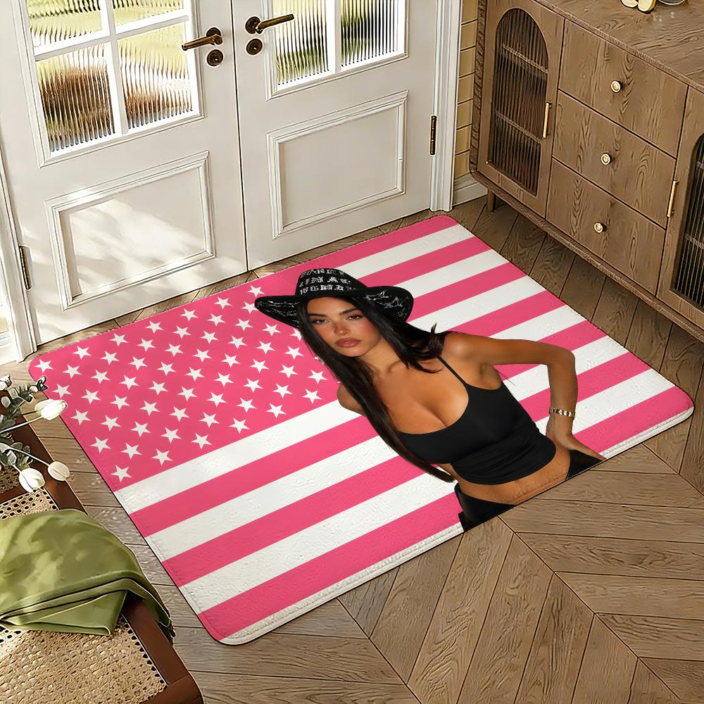 Singer Madison Beer Floor Mat Soft Thickened Absorbent Non-Slip Bedroom Living Room Door Mat Home Decor Flannel Rugs