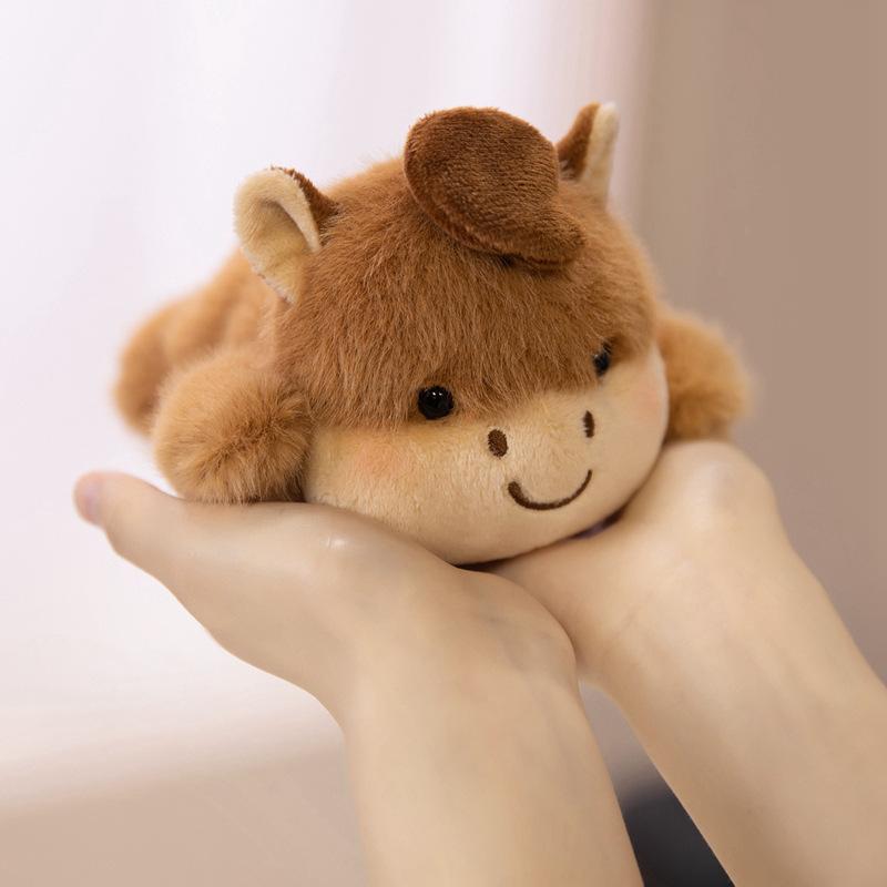 Q cute capybara refrigerator sticker doll crayfish frog palm treasure doll plush toy magnet small animal home