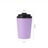 350ml Matte Solid Color 304 Stainless Steel Coffee Tumbler, Scale Mark Insulated Travel Mug with Flip Lid for Car Office Commute