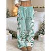 Women's casual home wear, autumn and winter women's plush pajamas - simple and comfortable, soft and warm plush fabric