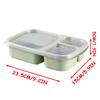 Lunch Box Reusable 3 Compartment Plastic Divided Food Storage Container Boxes Box for Adult Children Microwavable