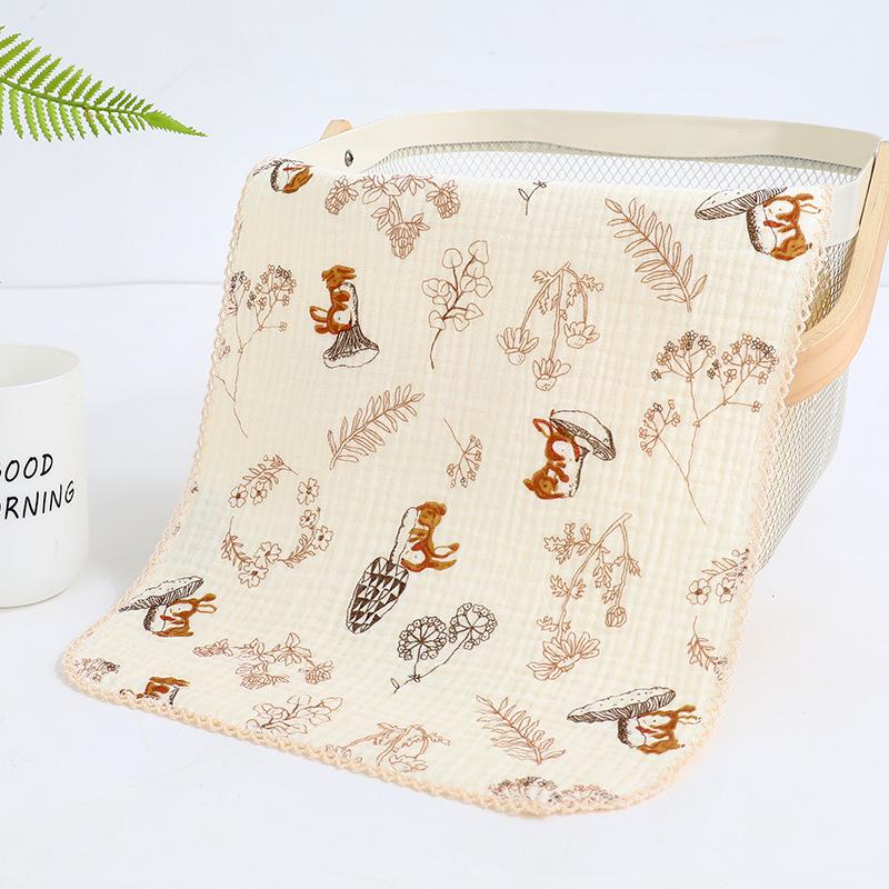 

Набор детских полотенец из чистого хлопка, марлевых: 4-слойный детский нагрудник и салфетка для лица 25*50cm (30g)