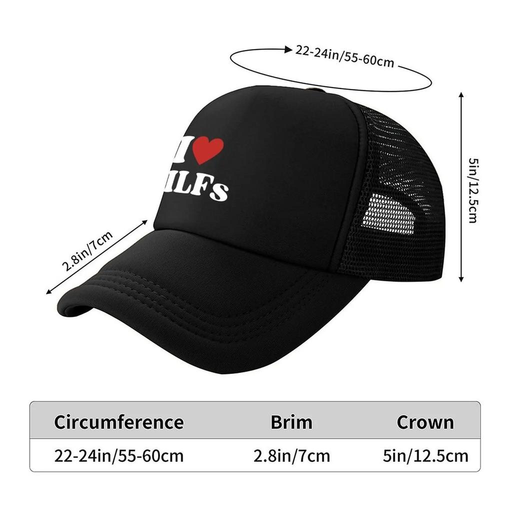 I LOVE HEART DILFs Baseball Cap Beach sailor cap for Unisex Golf Cap Beach Outing Unisexs Womens