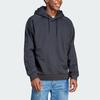 Adidas Long Hoodie Solid Color Logo Loose Fit Hooded Sweatshirt Men Hoodies Black Gray IS7487