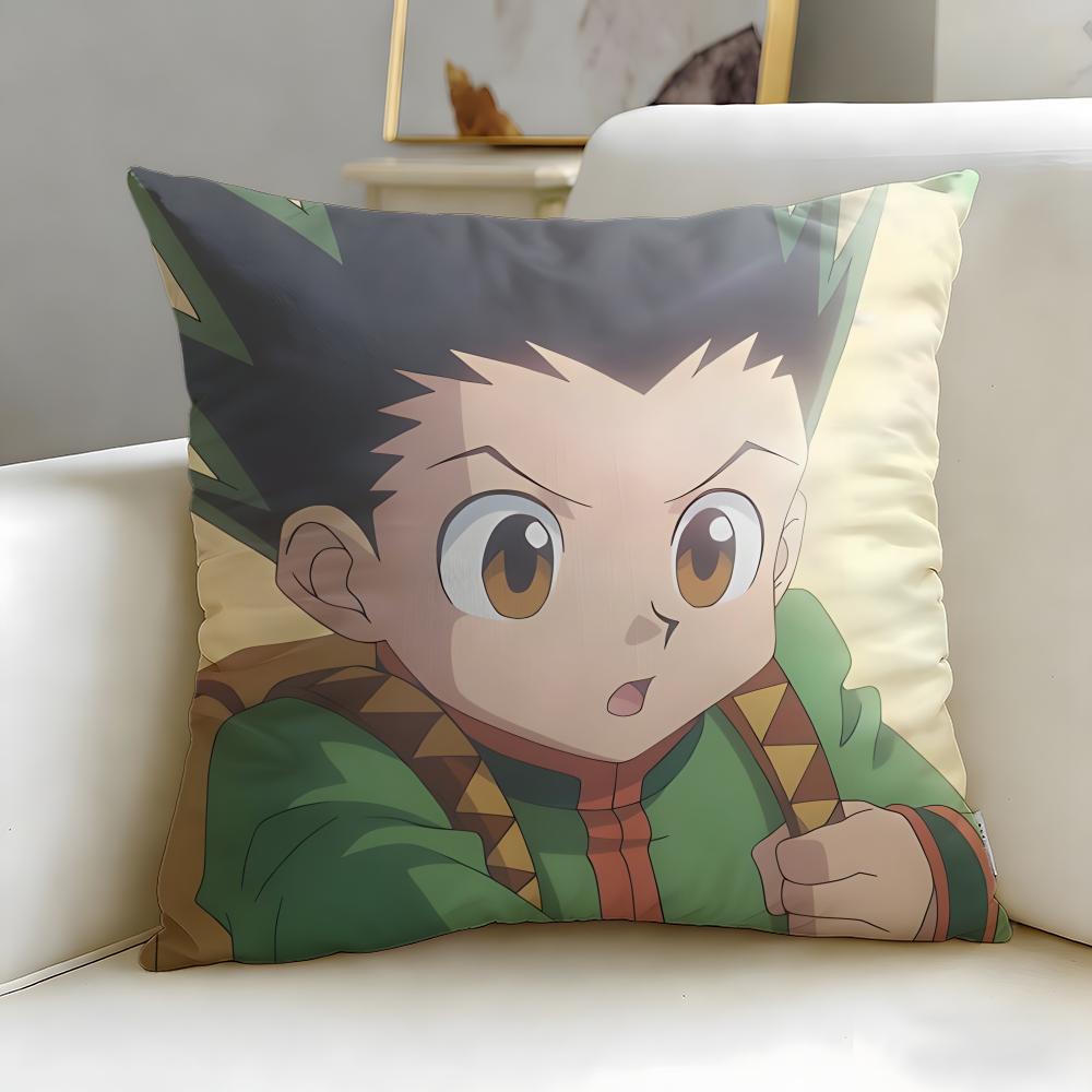 Klassische Anime HUNTER HUNTER Kissenhülle Weich & Leicht zu Waschen Kissenbezug – Vielseitig für Sofa, Bett, Reise und Büro