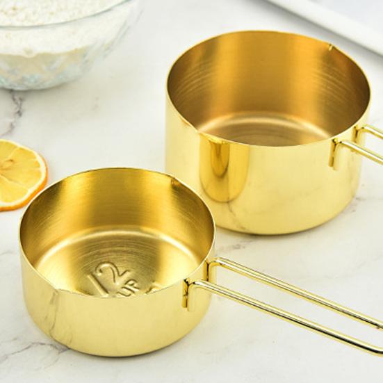 Stainless Steel Measuring Cup Measuring Spoon Set Ergonomic Handles Measuring Cups & Spoons Set Dishwasher Safe Kitchen Tools for Cooking &