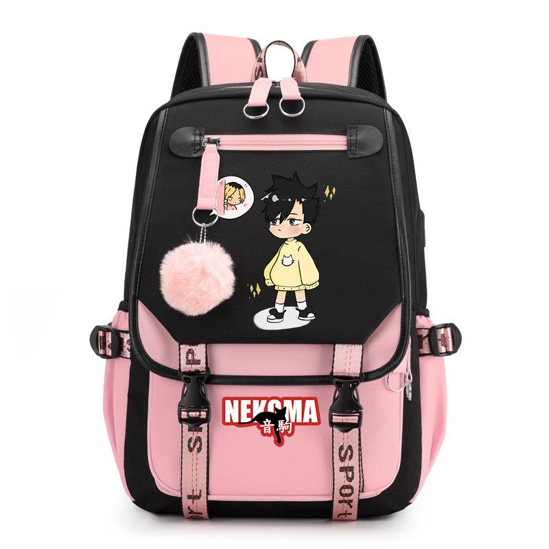 Anime volleyball teenager peripheral printing middle school student schoolbag outdoor large-capacity backpack