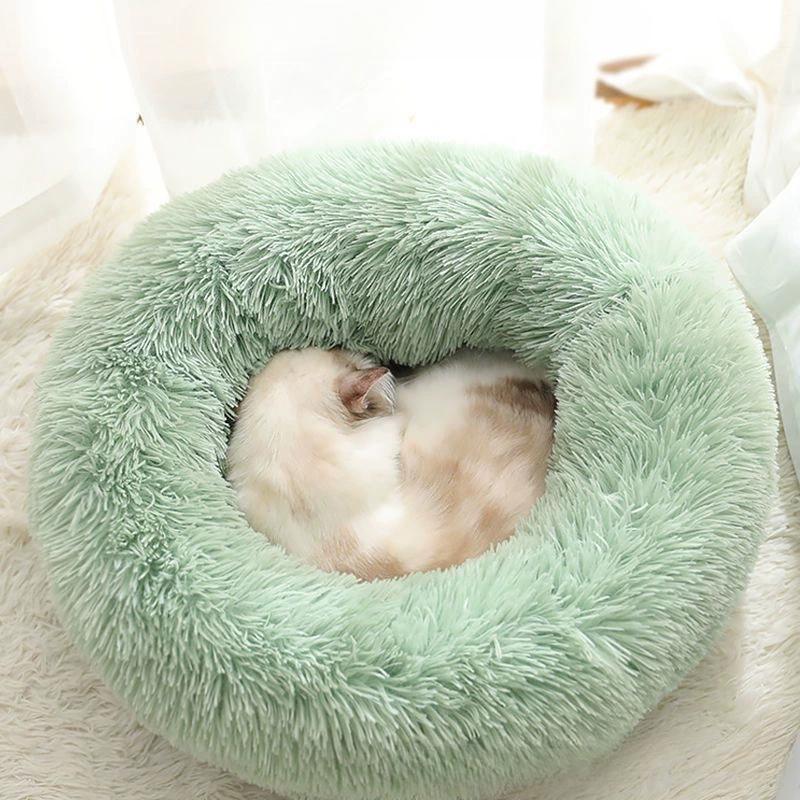 Super Katteseng Varm Sovende Kattereir Myk Lang Plysj Beste Kjæledyr Hundeseng for Hunder Kurvpute Katteseng Kattematte Dyr Sover