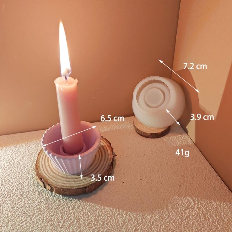 Multifunctional Striped Home Decors Mold Reusable Silicone Mold for Striped Candlestick Creation for Hobbyists