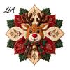 Kreative Feiertagsbastelwerkzeuge Gesteppter Stoff Weihnachtsstern DIY-Set, Weihnachtsblumen-Patchwork-Näh-Festlicher Schmuck-Bausatz Handgefertigt für Zuhause Haustür