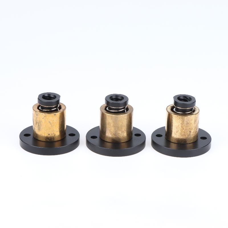 T8 Anti-Backlash Brass Trapezoidal Lead Screw Nut Eliminate Clearance Nut Pitch 2Mm Lead 2Mm 4Mm 8Mm For Cnc 3D Printer