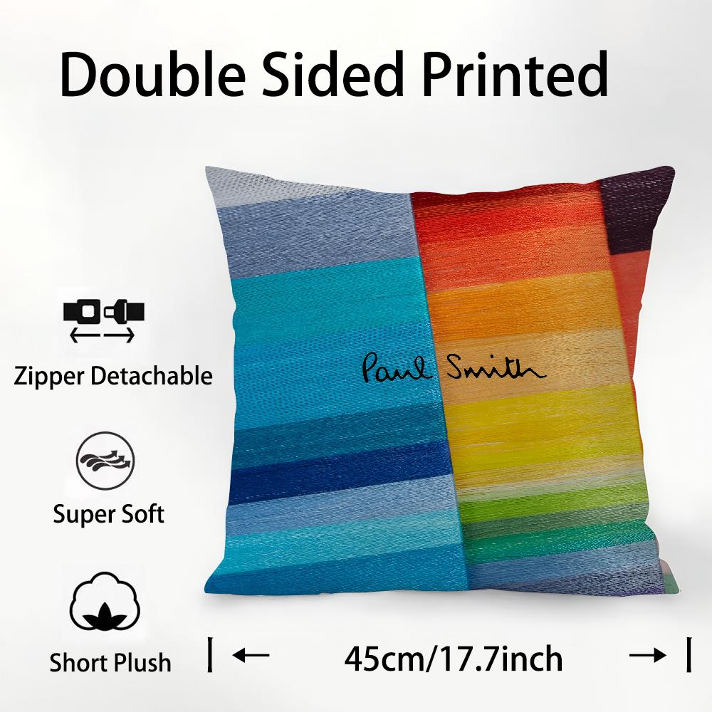 S-Smith Mode P-Paul Kissenbezug Plüschstoff Weich Beidseitiger Druck Sofakissenbezug Zierkissenbezüge