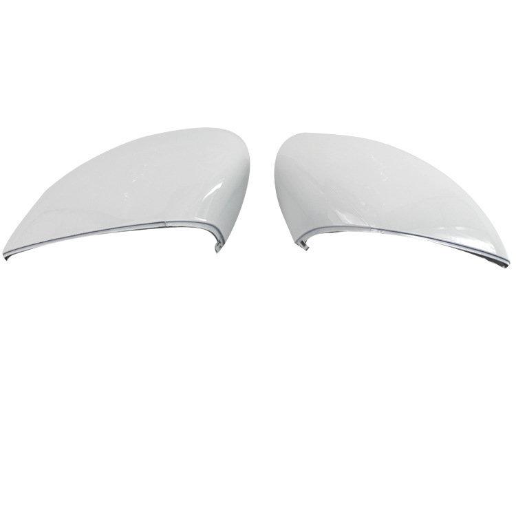 White Side mirror covers for Ford Fiesta VI MK6 CB1 CCN 2009 2017 Wing caps replace Hatchback Sedan