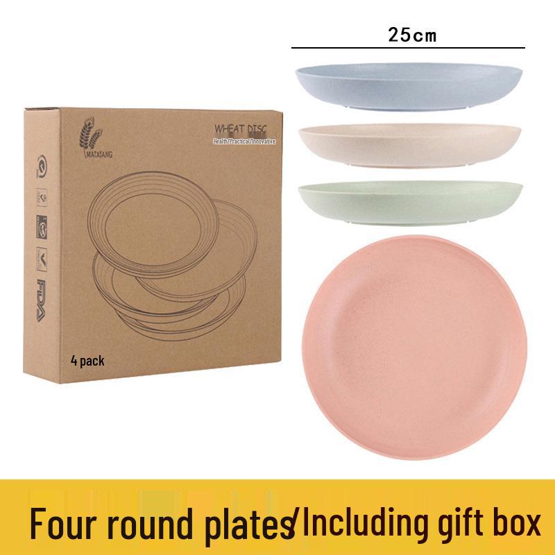 Eco-Friendly Wheat Straw Tableware Set: Portable Fork, Spoon, Chopsticks (3-Piece) + Cup, Bowl, Plate (6-Piece) - Ideal Promotional Gift