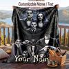 Custom Text Flannel Throw Blanket, Lightweight Cozy Bed Sofa BlanketThe Addams Family