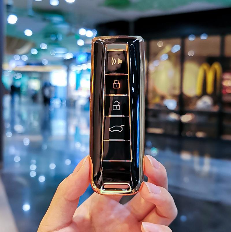 New TPU Car Key Case Cover Protect Shell Bag For Great Wall GWM WEY Coffee01 Coffee02 WEY-X WEY-S WEY-GT VV7 GT Auto Accessories