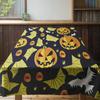Spooky Pumpkin Bat Halloween Tablecloth Design for Kitchen Dining Room Decor – Washable Polyester Fabric Reusable Decoration
