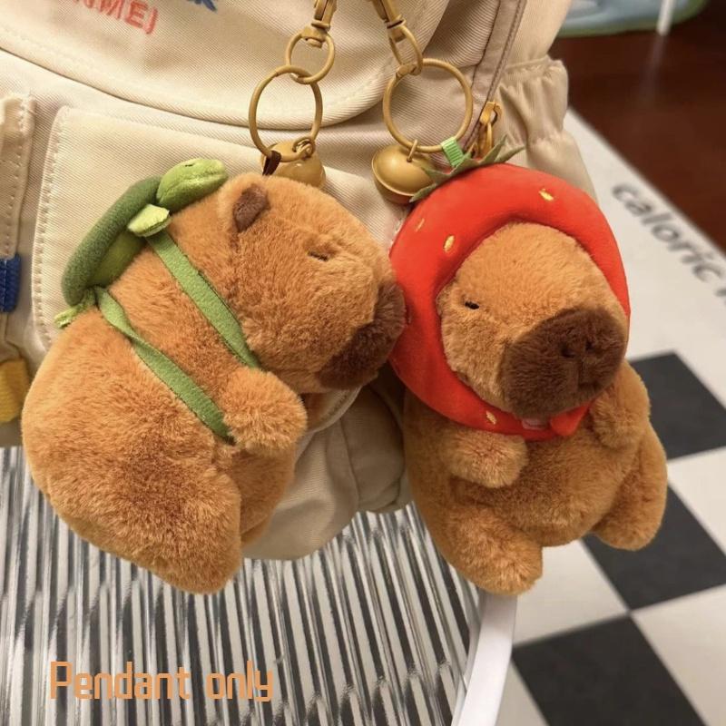 Cute Capybara Plush Keychain Bag Pendant Girls' Gift Soft And Adorable