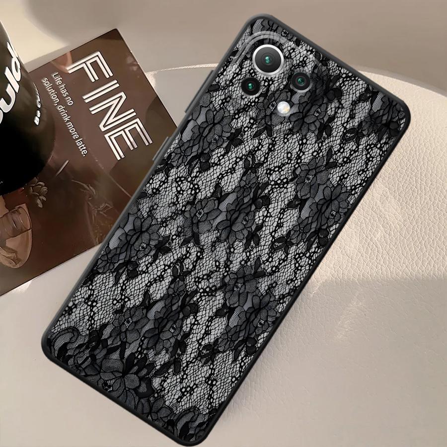 Case for Xiaomi Mi 14 12 12T Pro 10T 12X 11 13 Lite 11T Funda Phone Cover Creative Lace Pattern
