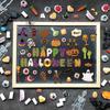 Blackboard Event Halloween Stickers Set With Paper Card Labels Party Decor Props