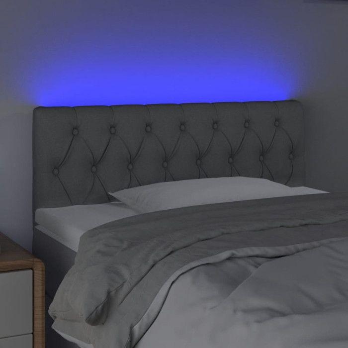 VidaXL LED Headboard Bedroom Furniture Single Bed Accessory Headboard Interior Light Grey 3121930