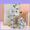 Christmas Garland With Glittering Leaves For Holiday Home Decor