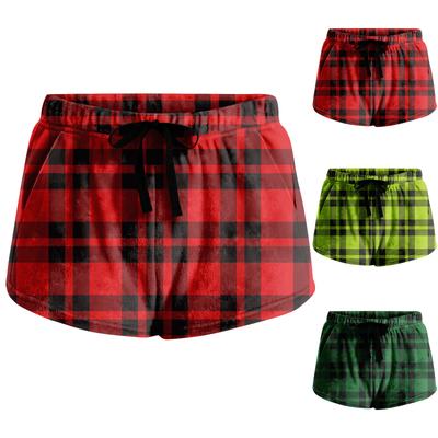 Women's Soft Stretch Flannel Short Side Pocket Drawstring Casual Pajama Pants Soft Pajama Pants