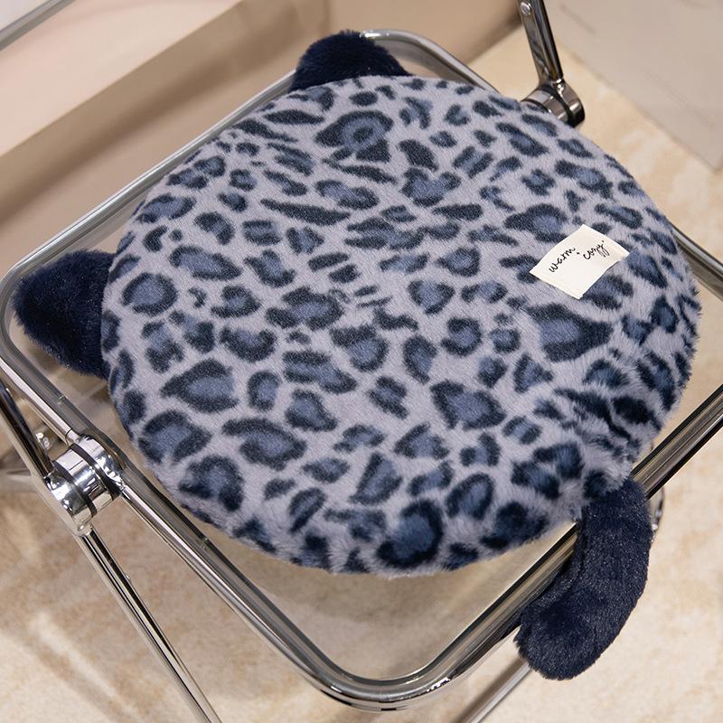 

Leopard Cat Car Seat Cushion Animal Print Seat Covers Cute Kitten Soft Chair Sofa Floor Mats For Home Living Room Chair Cushion