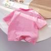 Girls' Loose Cotton Short-sleeved T-shirt, Children's Casual Top