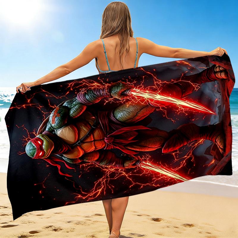 1Pc Mutant Ninja Turtle Power Beach Towel Quick Dry Multiuse For Beach Pool Gym Yoga Home Travel Christmas Halloween Xmas Gift G1201