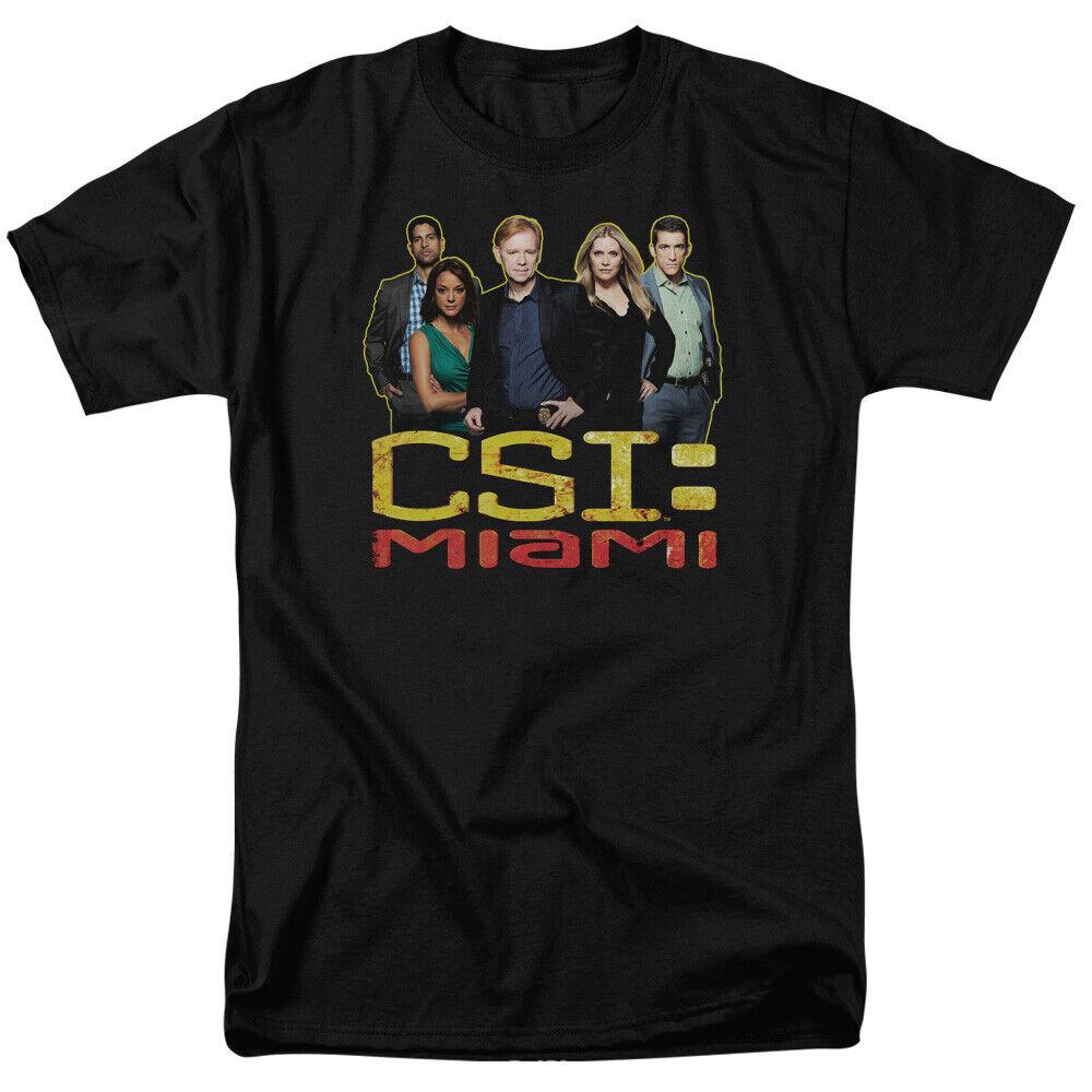 

26 CSI Miami The Cast In Black T Shirt Mens Licensed Classic Merchandise Black Unisex T-Shirt XXXXL