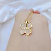 Exquisite Love Stainless Steel Beautiful Flower Necklace Fashion Classic Geometric Niche Light Luxury Clavicle Chain Girls Gift